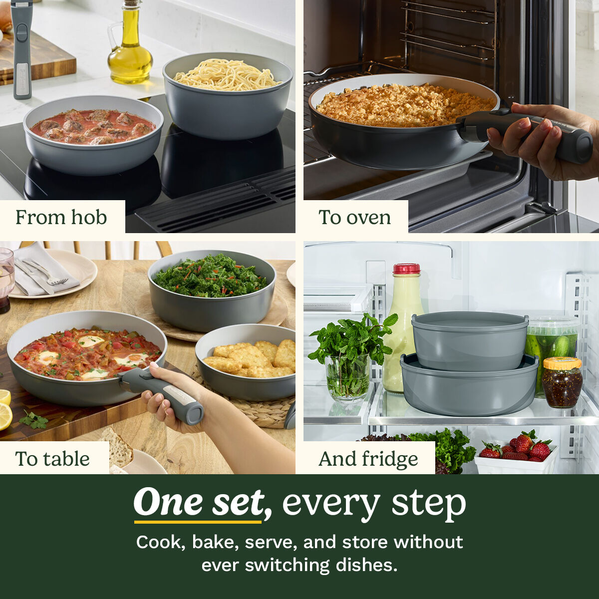 Cuisinart ClickSmart 18pcs Non-Stick Detachable Handle Cookware, , large 3