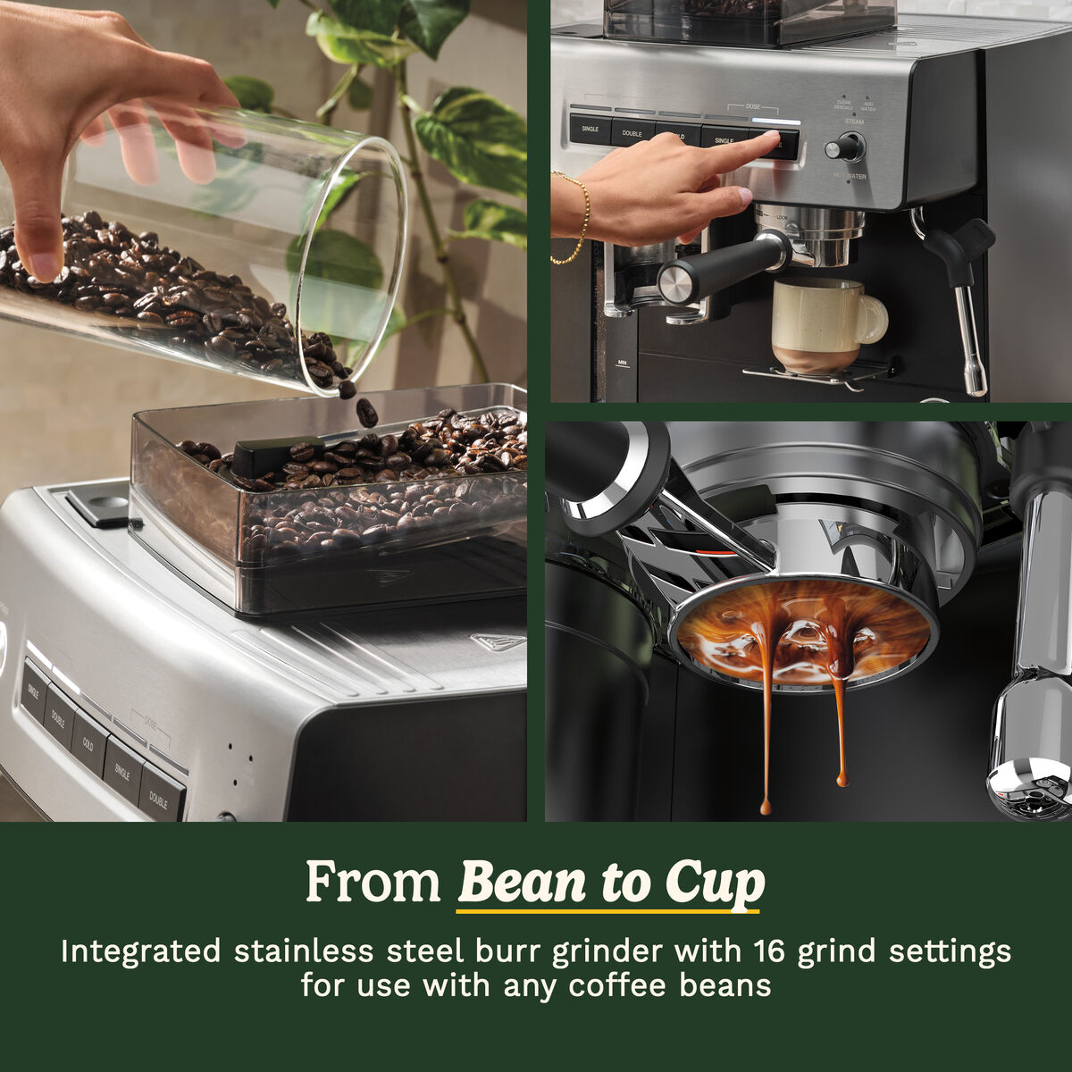 Cuisinart Grind, Tamp and Brew Espresso Machine