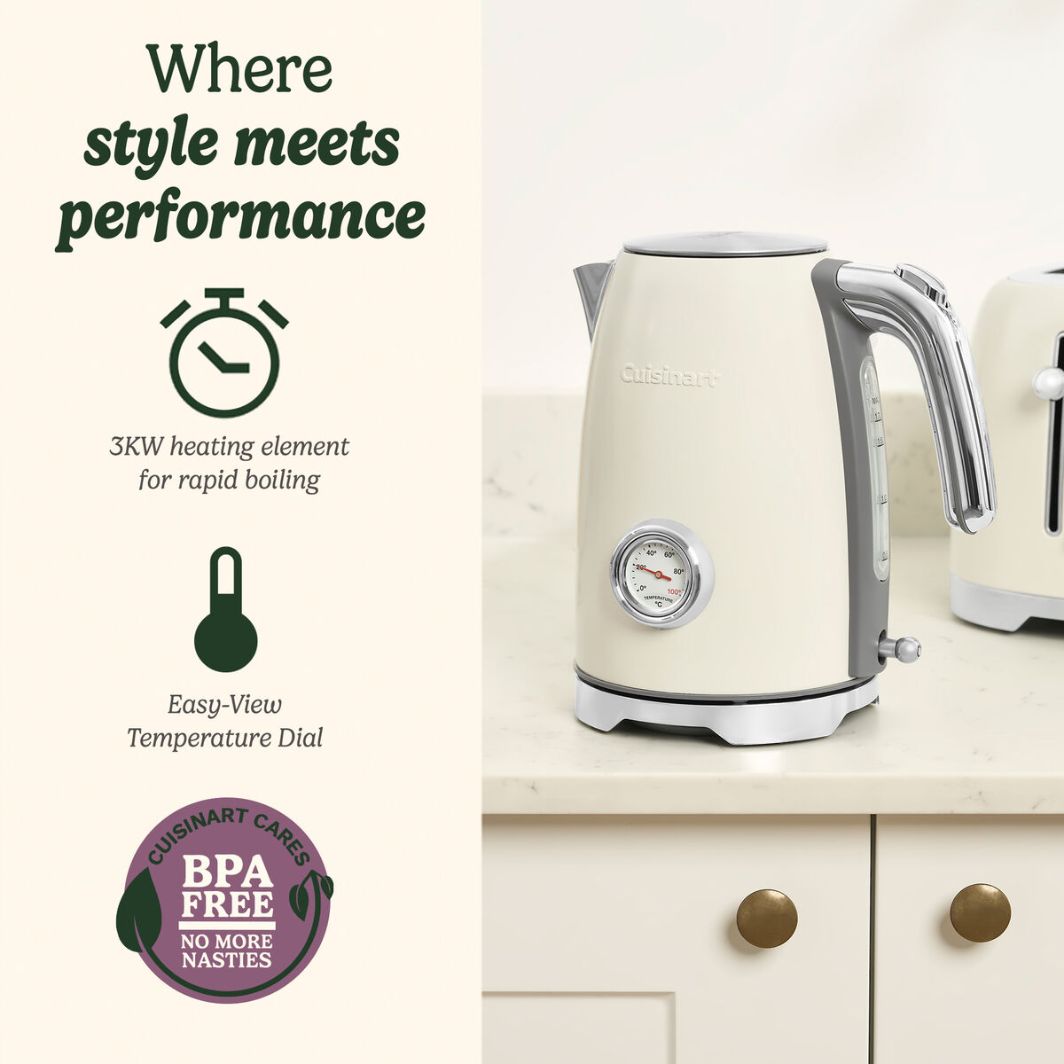 Cuisinart Retro Stainless Steel 1.7L Kettle, , large 2