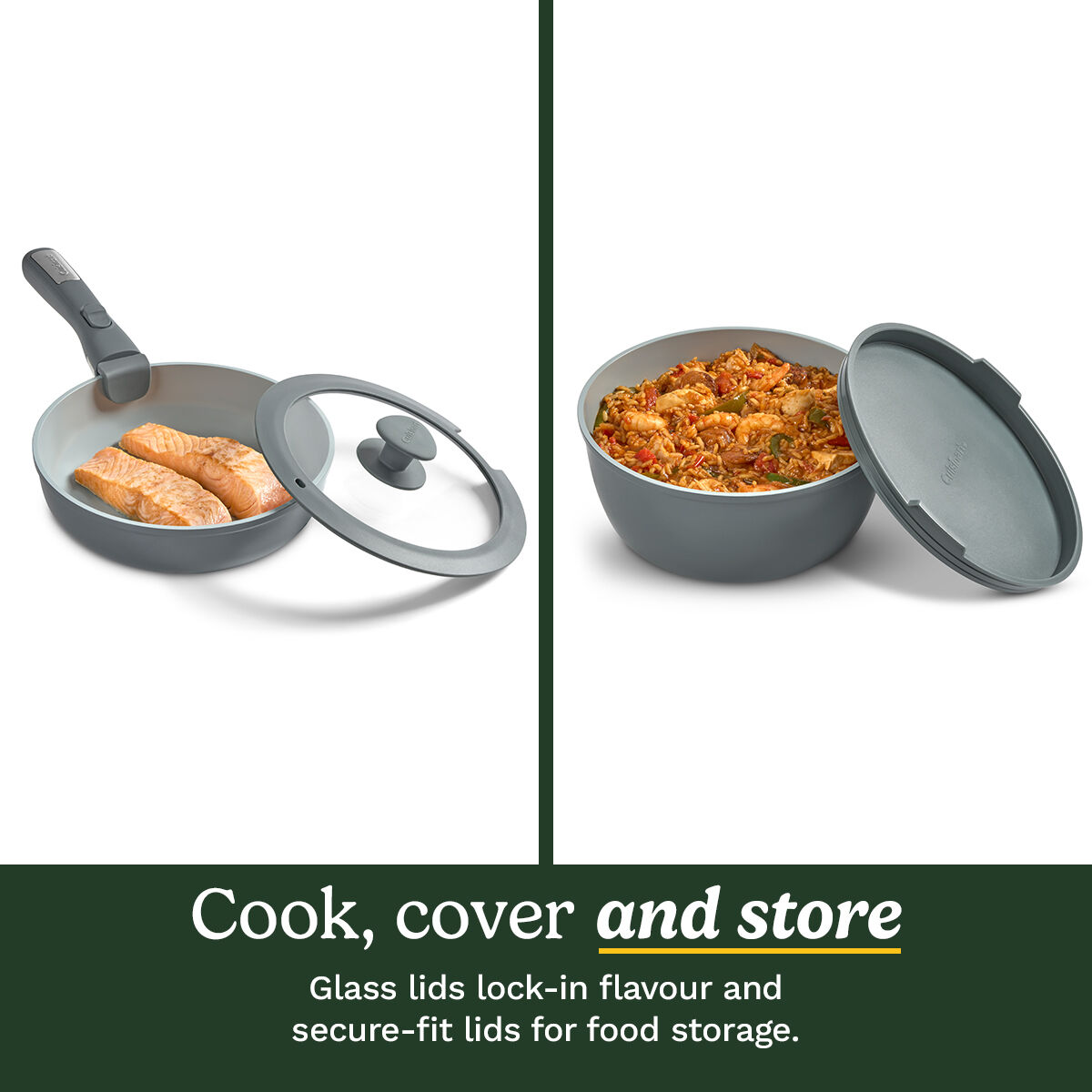 Cuisinart ClickSmart 18pcs Non-Stick Detachable Handle Cookware, , large 8