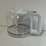 Drip filter coffee maker replacment Glass Carafe with Lid (White), , small 1