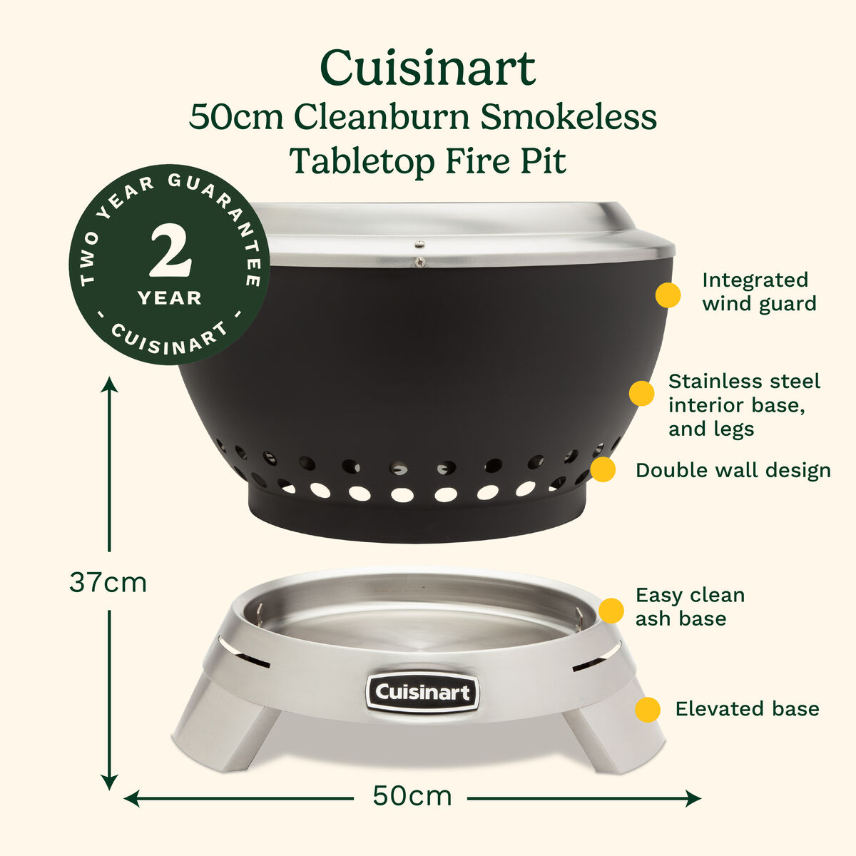 Cuisinart 50cm Cleanburn Smokeless Fire Pit