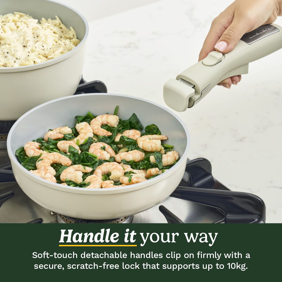 Cuisinart ClickSmart 10pc Non-Stick Detachable Handle Cookware, , large 4