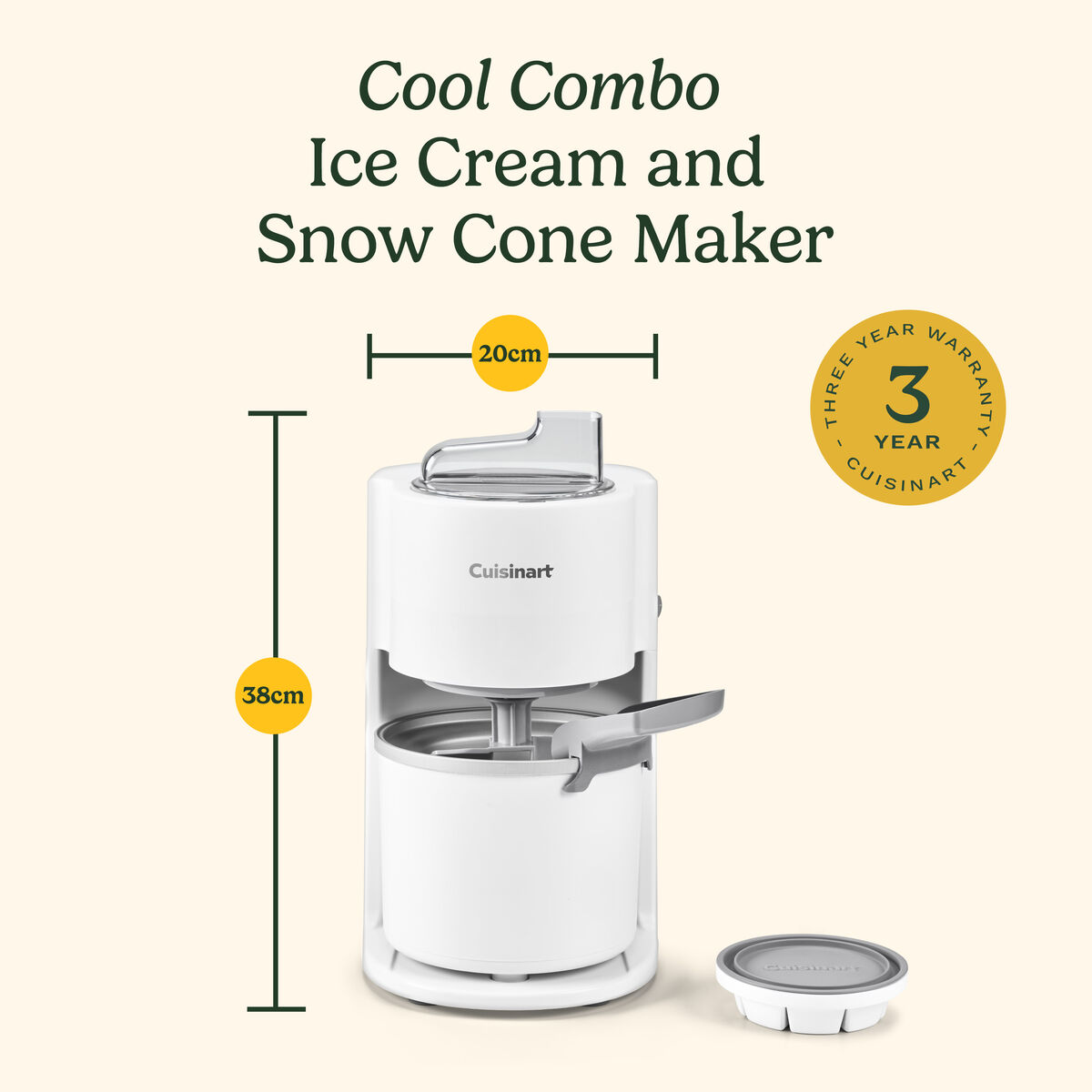 Cuisinart Cool Combo Snow Cone & Ice Cream Maker 1.4L, , large 9