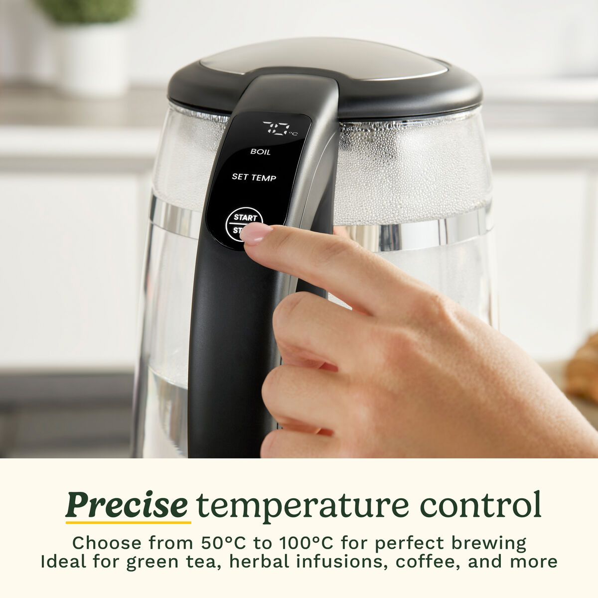 Cuisinart 1.7L Glass Kettle with Variable Temperature Control