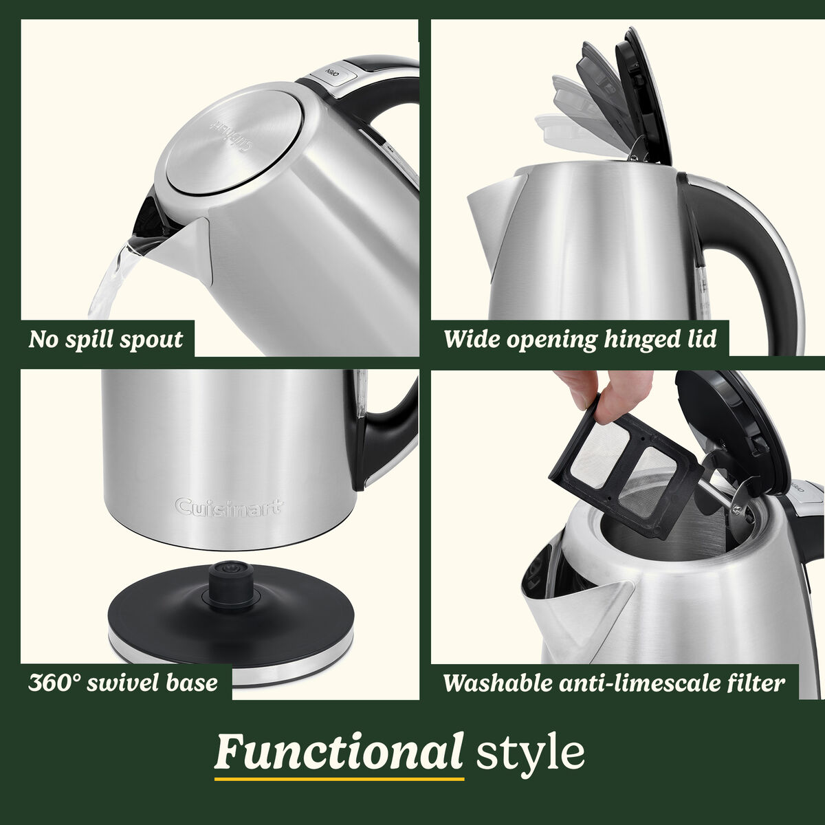 Cuisinart SmartElite Temp Control Kettle 1.7L, Stainless Steel, large 6