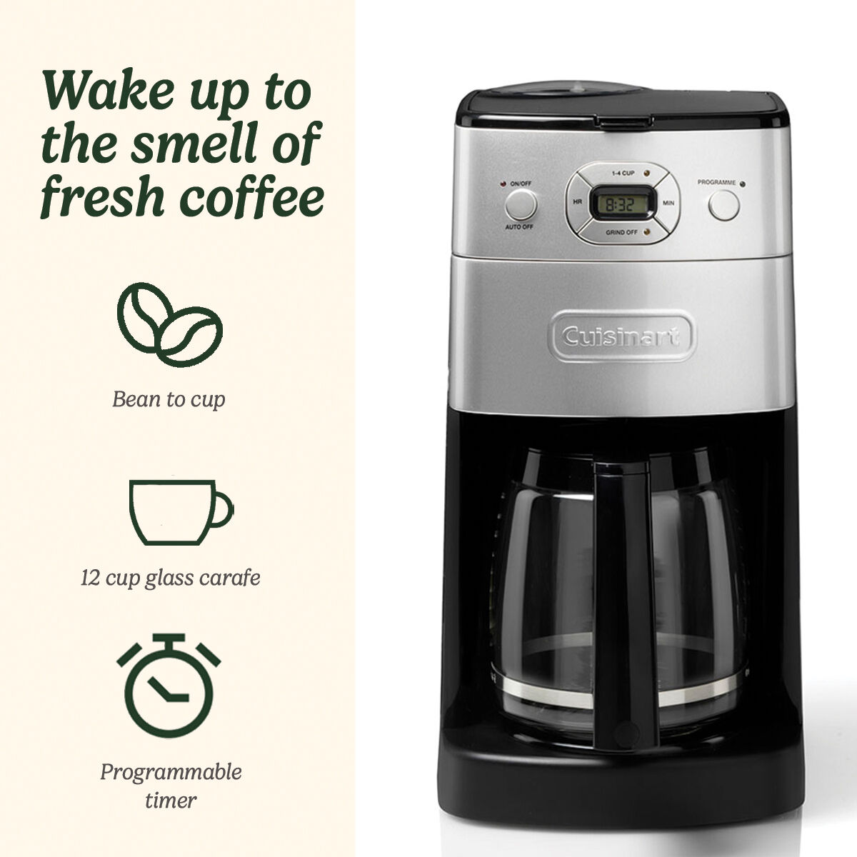 Grind & Brew Automatic Coffee Maker | DGB625BCU | Cuisinart