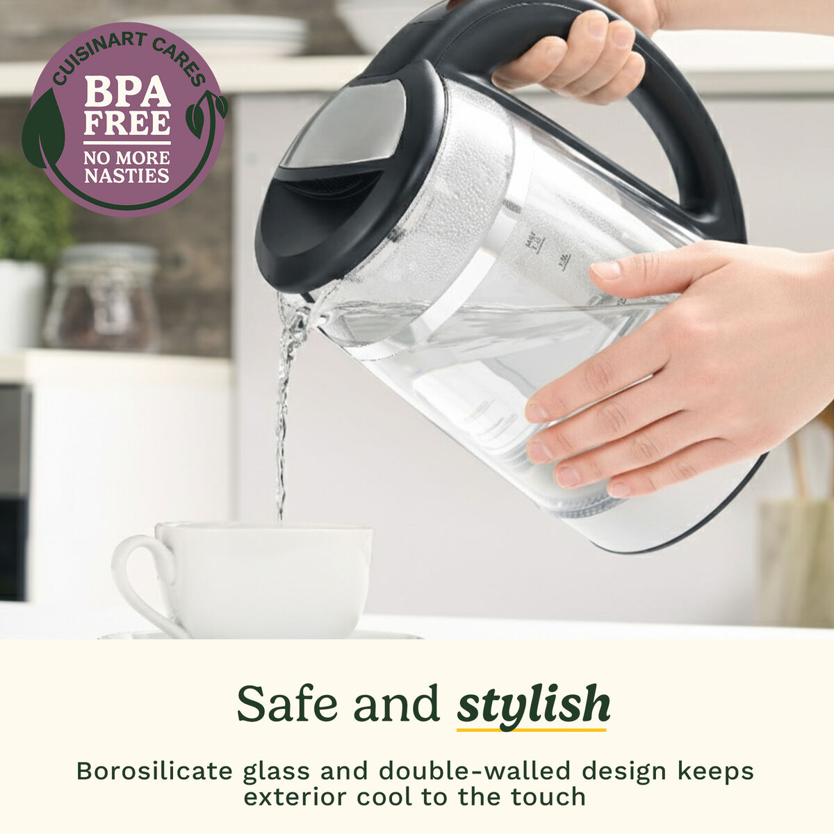 Cuisinart 1.7L Glass Kettle with Variable Temperature Control