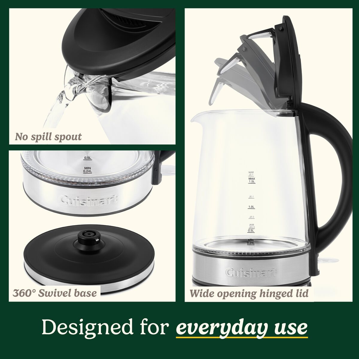 Cuisinart 1.5L Glass Kettle