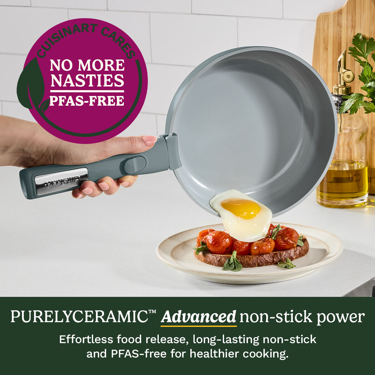 Cuisinart ClickSmart 18pcs Non-Stick Detachable Handle Cookware, , large 6
