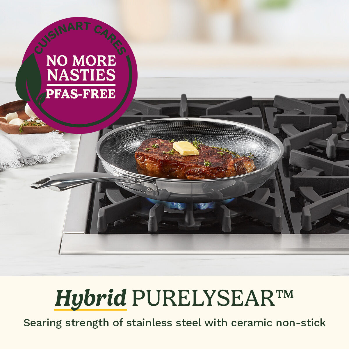 Cuisinart FusionElite+ Tri-Ply Stainless Steel Frying Pan Set, , large 3