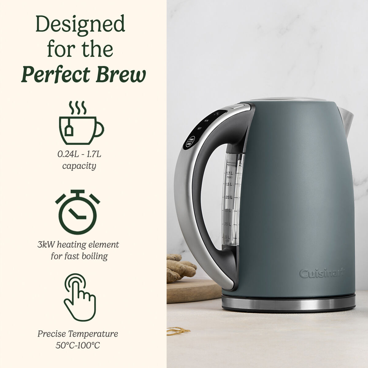 Cuisinart SmartElite Temp Control Kettle 1.7L, Denim, large 2