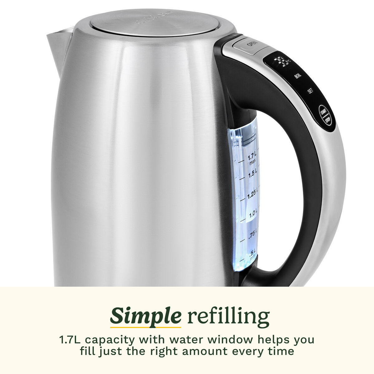 Cuisinart SmartElite Temp Control Kettle 1.7L, Stainless Steel, large 5