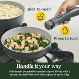 Cuisinart ClickSmart 18pcs Non-Stick Detachable Handle Cookware, , small 4