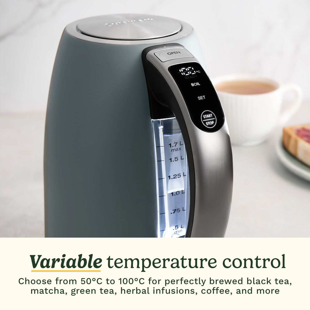 Cuisinart SmartElite Temp Control Kettle 1.7L, Denim, large 3