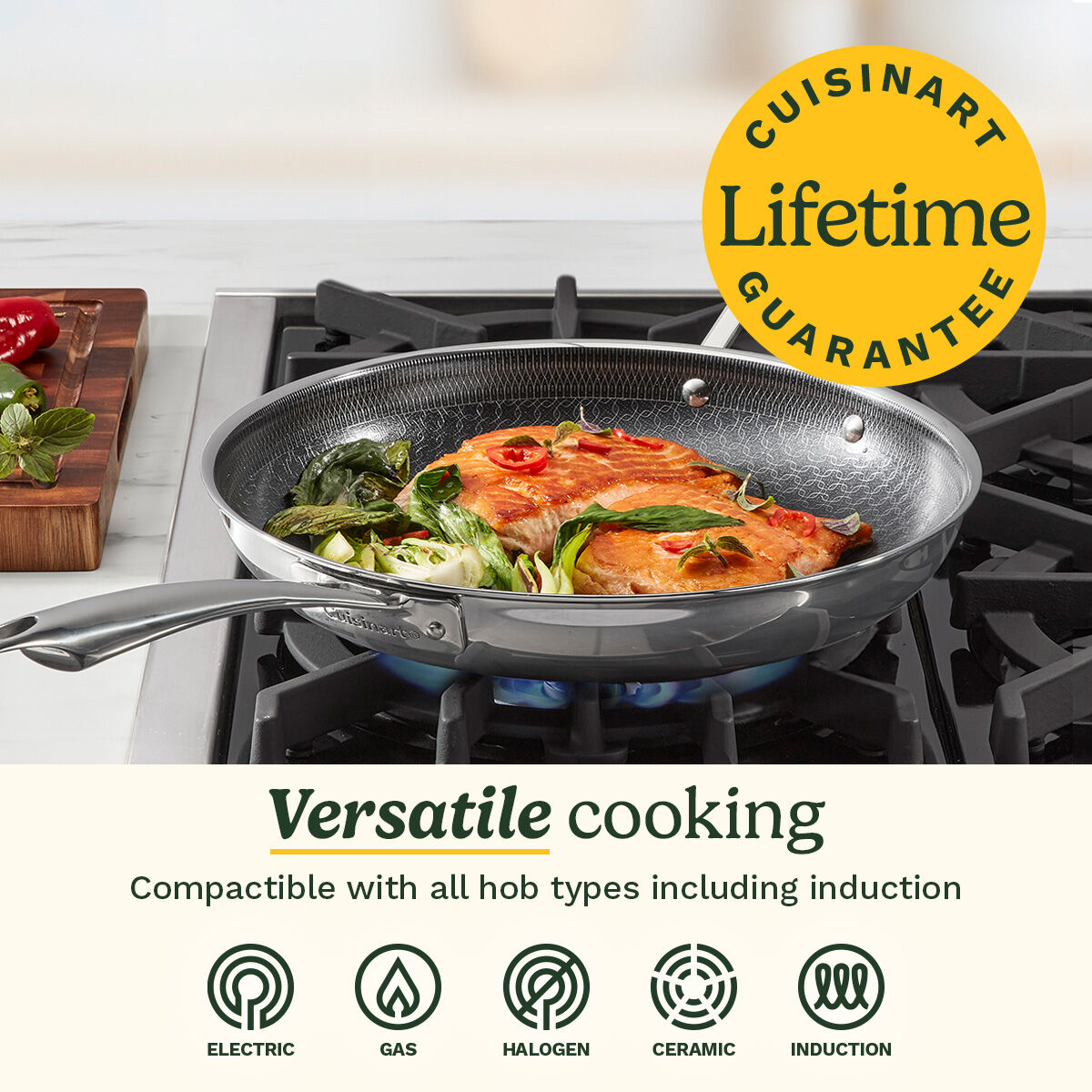 Cuisinart FusionElite+ Tri-Ply Stainless Steel Frying Pan Set, , large 6