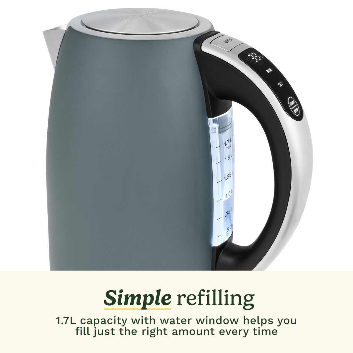 Cuisinart SmartElite Temp Control Kettle 1.7L, Denim, large 5