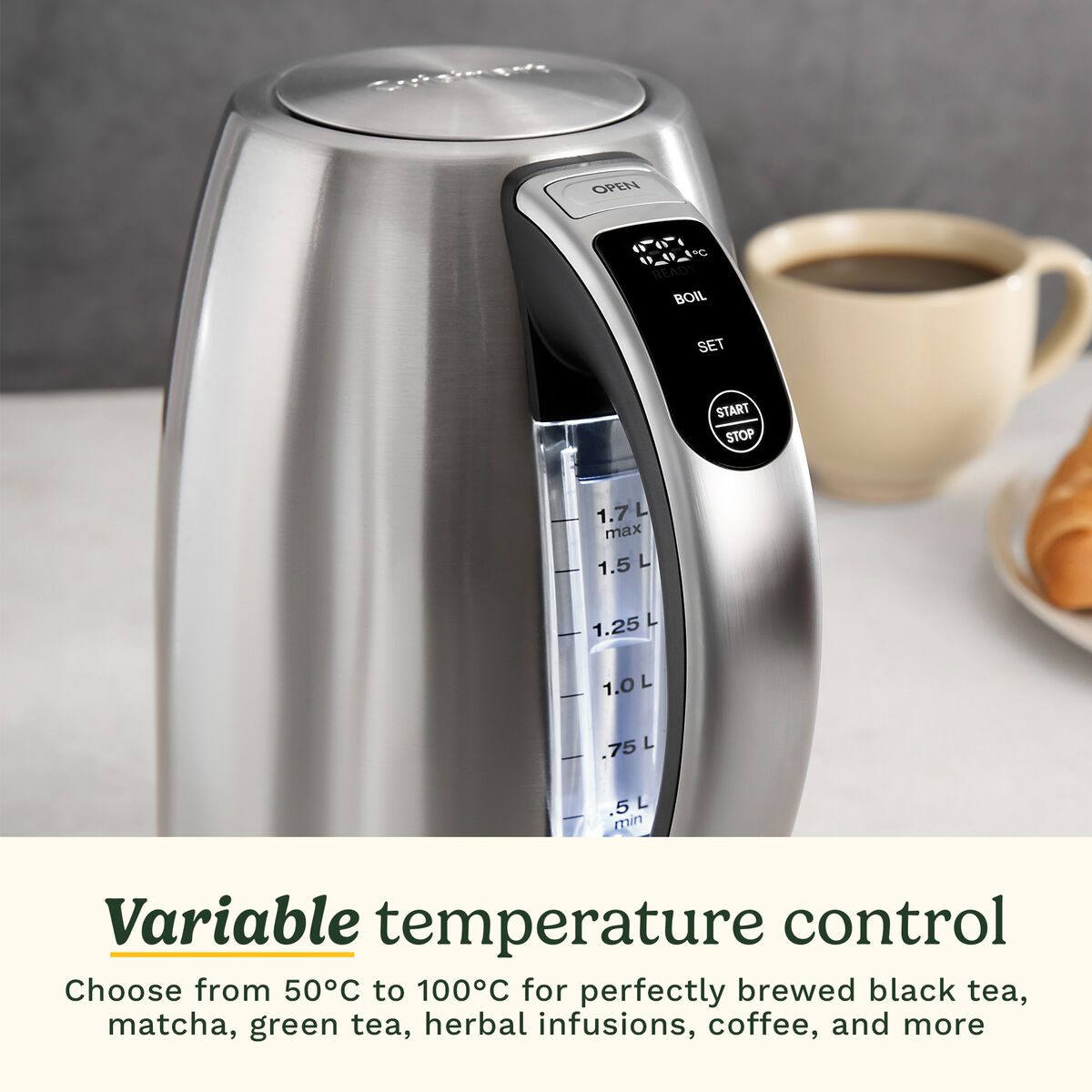 Cuisinart SmartElite Temp Control Kettle 1.7L, Stainless Steel, large 3