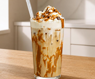 Caramel Frappe with Sweet Cream