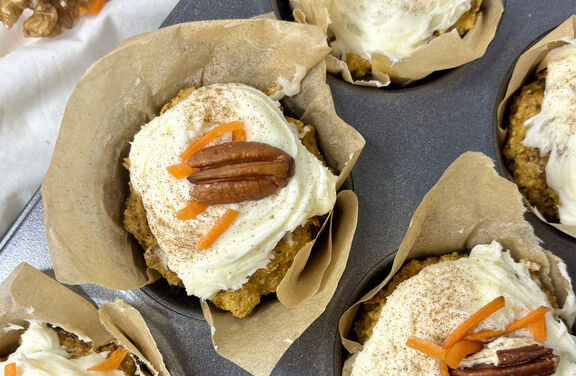 Healthy Carrot Cake Muffins