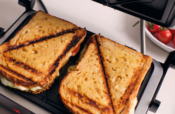 Mozzarella, Pesto & Sun Blushed Tomato Toasted Sandwich