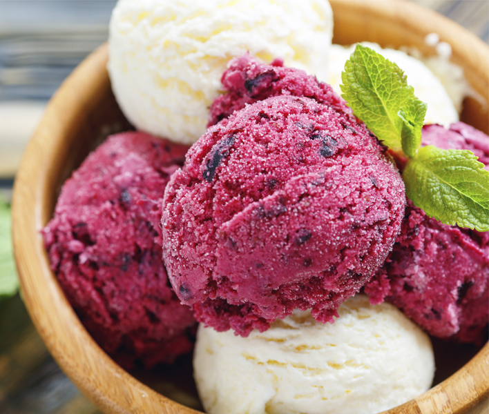 Frozen yoghurt,sorbet,ice cream, gelato