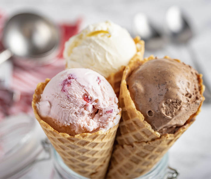 Frozen yoghurt,sorbet,ice cream, gelato