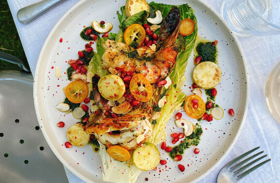 Grilled Prawn Salad