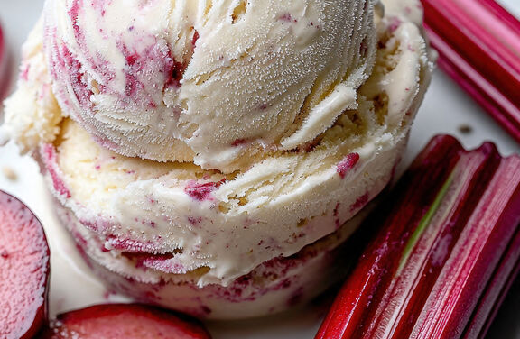 Rhubarb and Custard Ice Cream