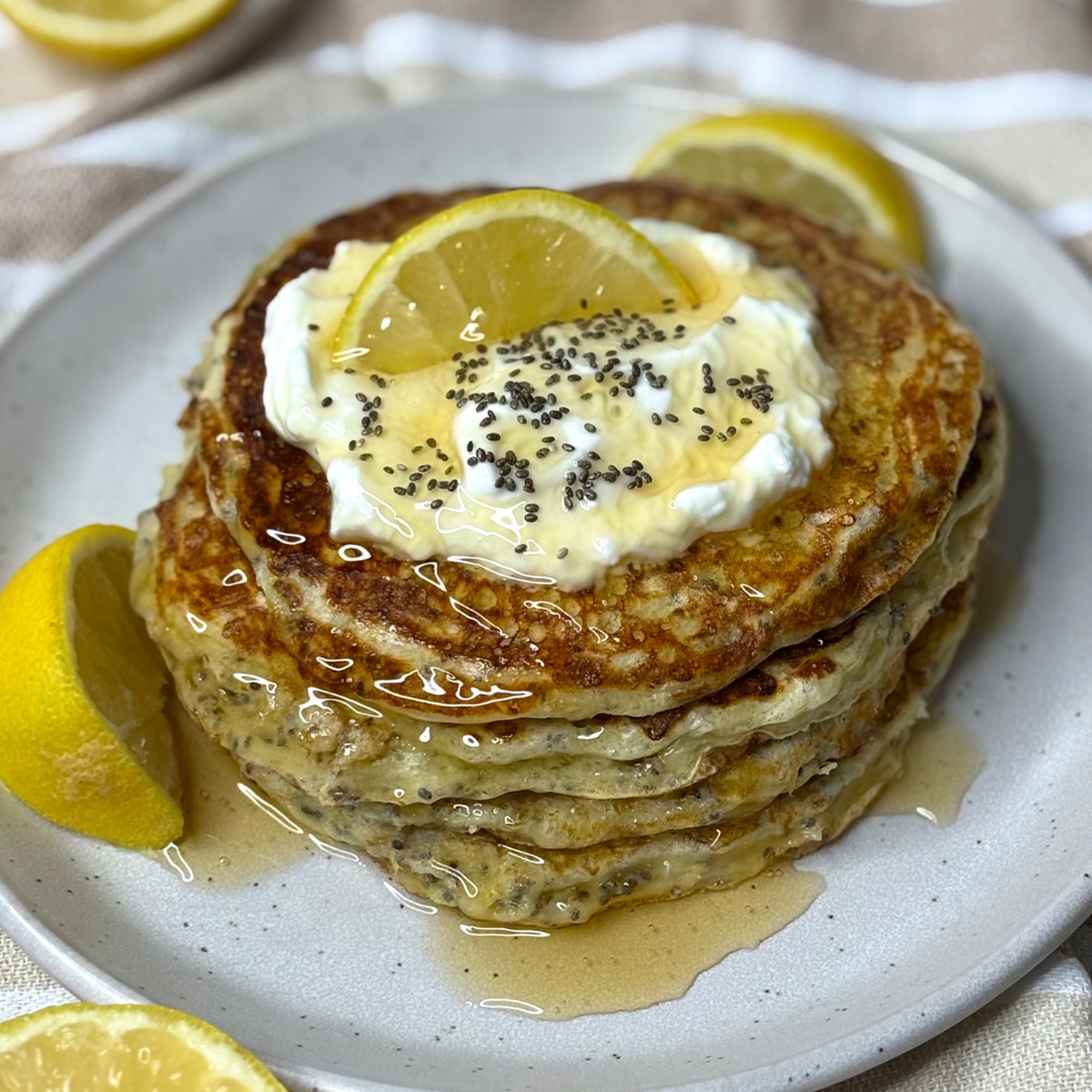 Chia & Lemon Pancakes with Ricotta-1