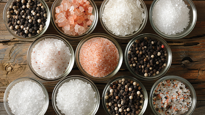 Seasonings in bowls