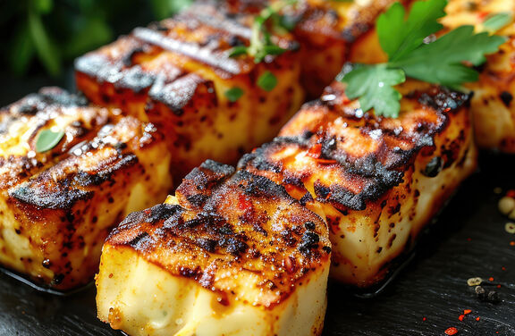 Peri Peri Halloumi Skewers