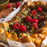 Pistachio Cream & Raspberry Open Pie-1