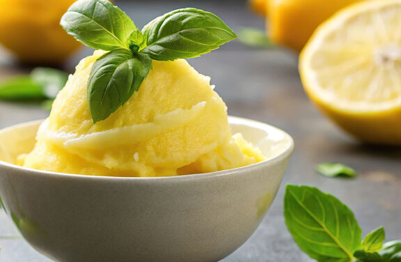 Lemon Basil Sorbet