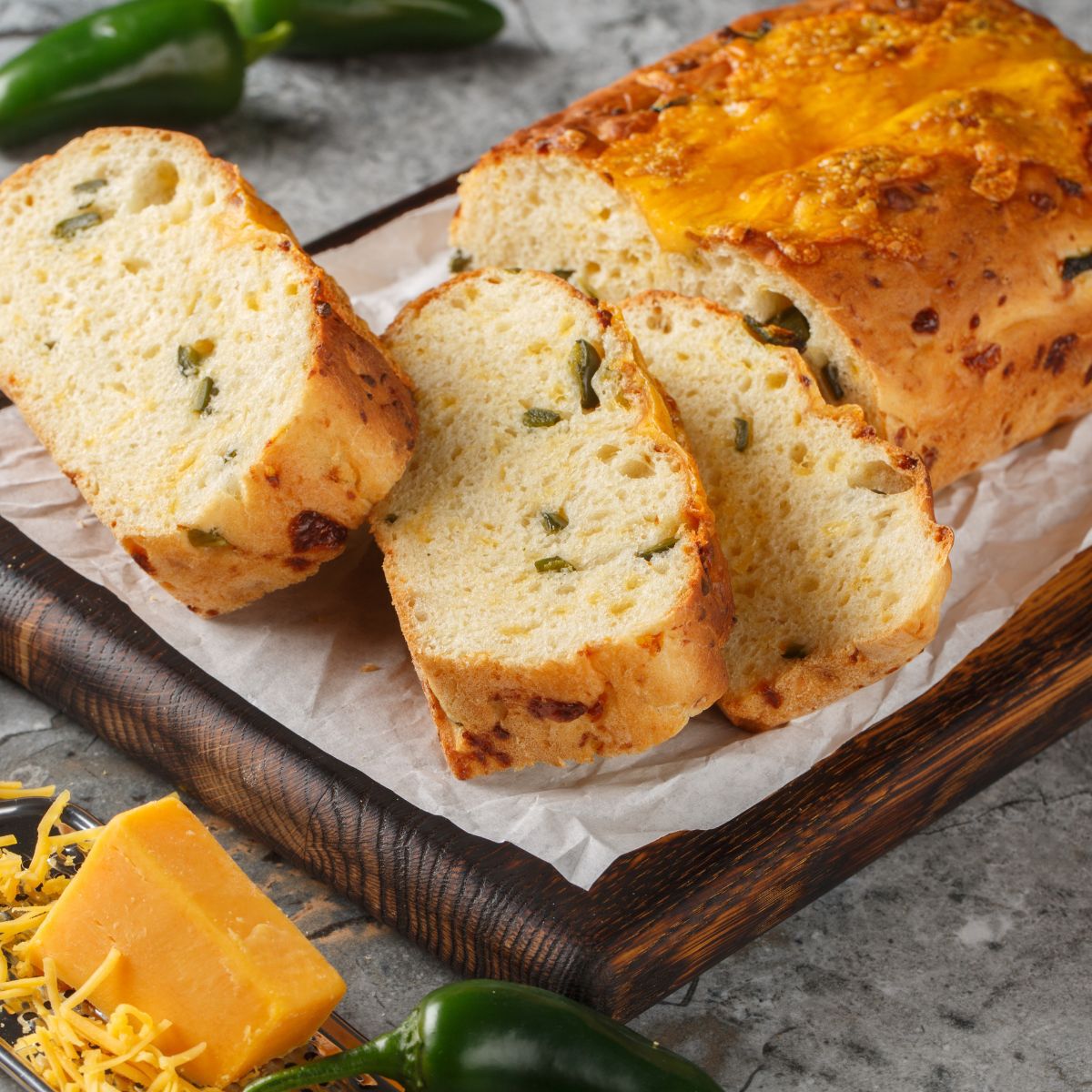 No-Knead Cheesy Jalapeño Bread-1