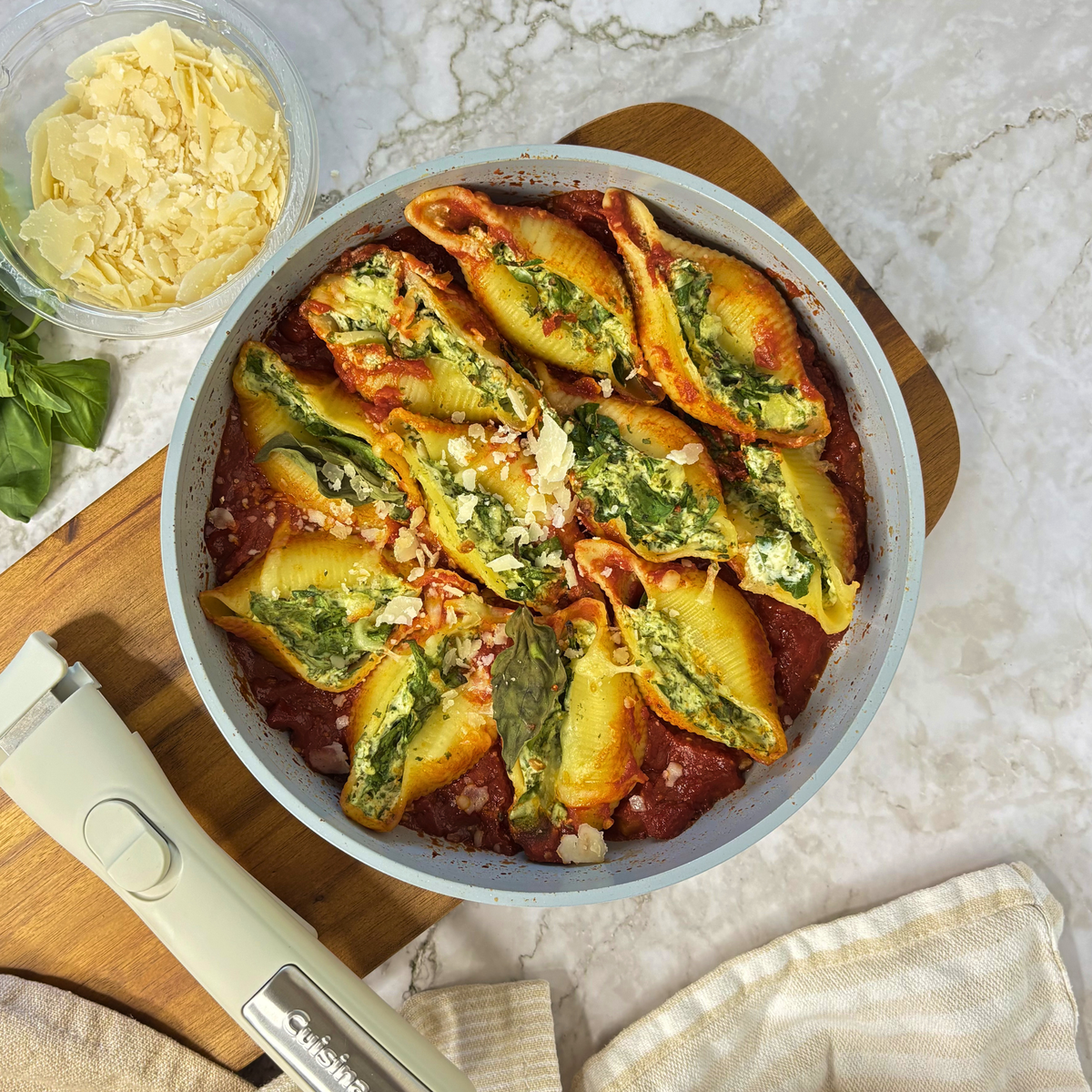 Ricotta Stuffed Shells with Spinach & Tomato&nbsp;-1