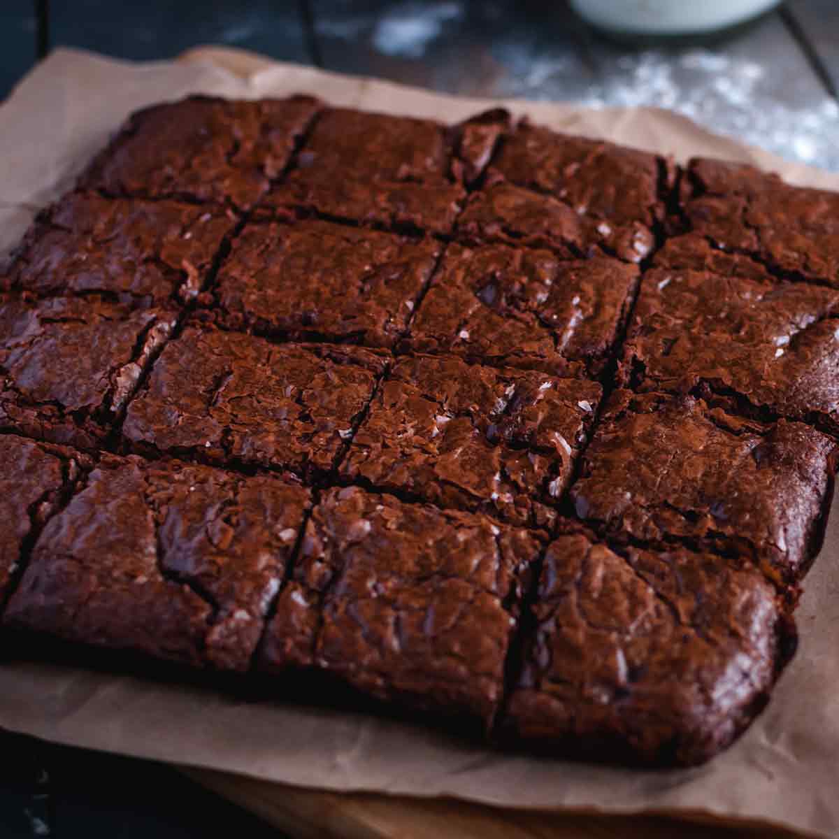 One Bowl Chocolate Brownies-1