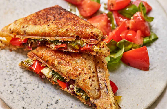 Grilled Veg & Halloumi Toastie