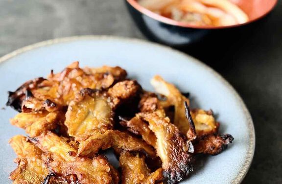 Crispy Buffalo Mushroom Wings with Creamy Ranch
