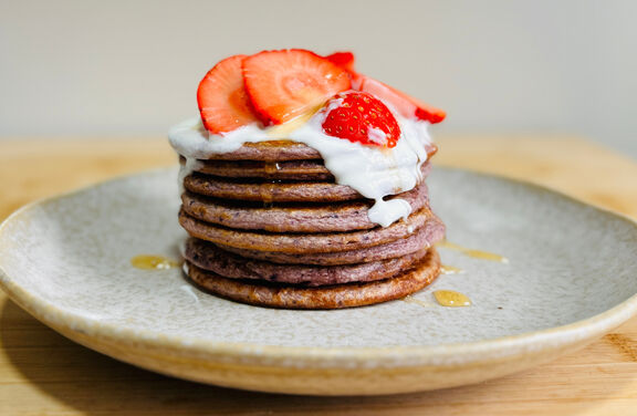 Very Berry High Protein Pancakes