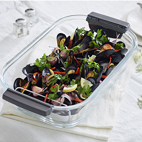 Mediterranean Mussels with Black Olives