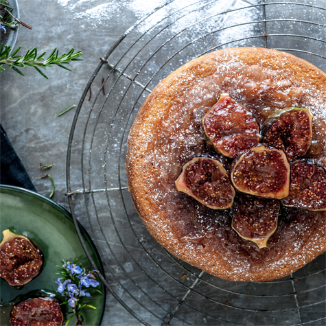 Almond & Rosemary Cake with Honeyed Figs